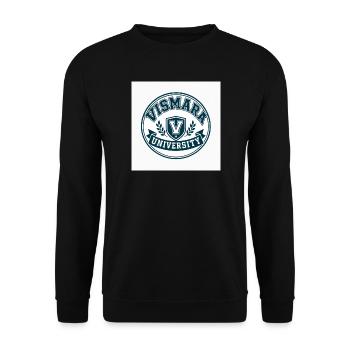 Blason de l’Université Vismara - Sweat-shirt Unisexe - noir - Devant - Alina (178cm) & Michal (187cm)