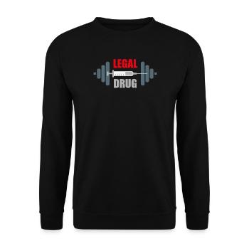 Humour de salle de sport Accro à la musculation - Sweat-shirt Unisexe - noir - Devant - Alina (178cm) & Michal (187cm)