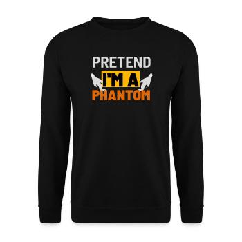 Pretend I'm a Phantom Graphic - Unisex Sweatshirt - black - Front - Alina (178cm) & Michal (187cm)
