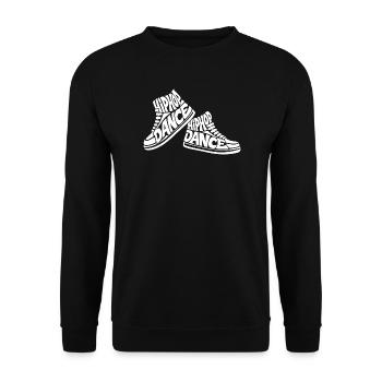 Hip Hop Dance Sneaker Lettering Dancer Shoes Art - Unisex Pullover - Schwarz - Vorne - Alina (178cm) & Michal (187cm)