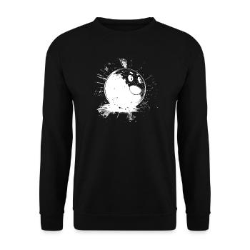 Bowlingkugel Cartoon - Unisex Pullover - Schwarz - Vorne - Alina (178cm) & Michal (187cm)