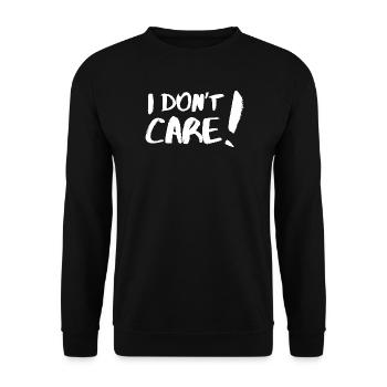 Je m’en fiche (je m’en fiche, je m’en fiche) - Sweat-shirt Unisexe - noir - Devant - Alina (178cm) & Michal (187cm)