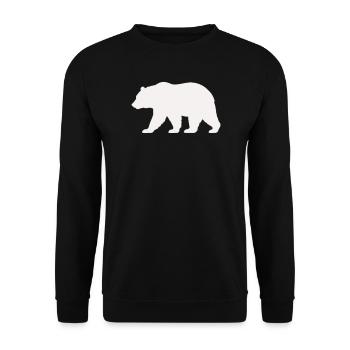 Silhouette d’ours - Sweat-shirt Unisexe - noir - Devant - Alina (178cm) & Michal (187cm)