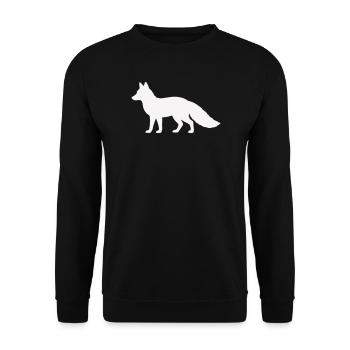 fuchs_silhouette_tier- - Unisex Sweatshirt - black - Front - Alina (178cm) & Michal (187cm)