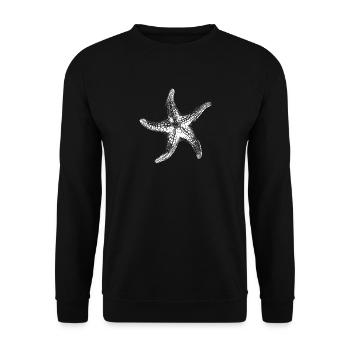 Starfish silhouette sea look - Unisex Sweatshirt - black - Front - Alina (178cm) & Michal (187cm)