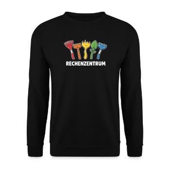 Rechenzentrum Gärtner Garten Gartenarbeit - Unisex Pullover - Schwarz - Vorne - Alina (178cm) & Michal (187cm)