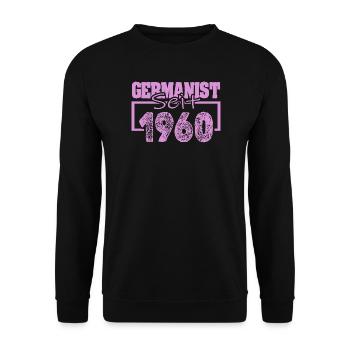 1960 - Unisex Pullover - Schwarz - Vorne - Alina (178cm) & Michal (187cm)