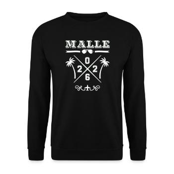 Conception de croix de palmiers à Majorque 2026 - Sweat-shirt Unisexe - noir - Devant - Alina (178cm) & Michal (187cm)