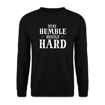 Chemise dure Hustle - Sweat-shirt Unisexe - noir - Devant - Alina (178cm) & Michal (187cm)