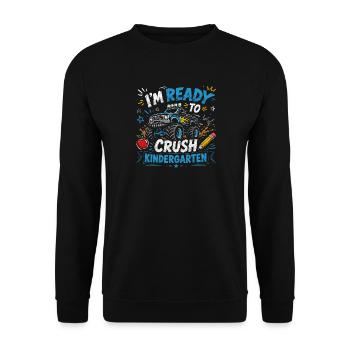 I'm Ready to Crush Kindergarten First Day of Boys - Sweat-shirt Unisexe - noir - Devant - Alina (178cm) & Michal (187cm)