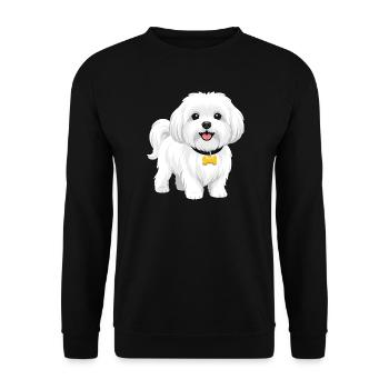 Malteser - Unisex Pullover - Schwarz - Vorne - Alina (178cm) & Michal (187cm)