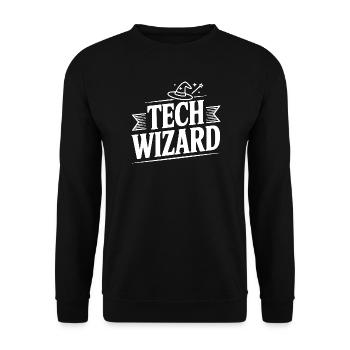 Magicien Technologique - Sweat-shirt Unisexe - noir - Devant - Alina (178cm) & Michal (187cm)