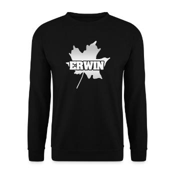 Erwin as a maple leaf - Unisex Sweatshirt - black - Front - Alina (178cm) & Michal (187cm)