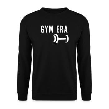Fitness-Motivation für Kurzhantel-Gewichtheben im Fitnessstudio - Unisex Pullover - Schwarz - Vorne - Alina (178cm) & Michal (187cm)