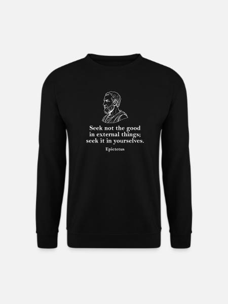 Seek Within Epictetus Quote Art - Unisex Sweatshirt - black