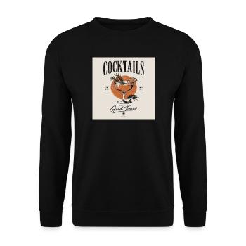 26e11f36-4164-440f-a72e-b2c2f3585322 - Unisex Pullover - Schwarz - Vorne - Alina (178cm) & Michal (187cm)