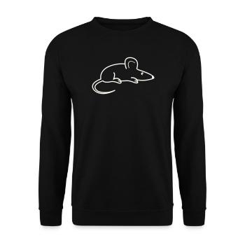 animal souris - Sweat-shirt Unisexe - noir - Devant - Alina (178cm) & Michal (187cm)