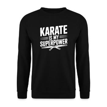 Le karaté est mon super-pouvoir - Sweat-shirt Unisexe - noir - Devant - Alina (178cm) & Michal (187cm)