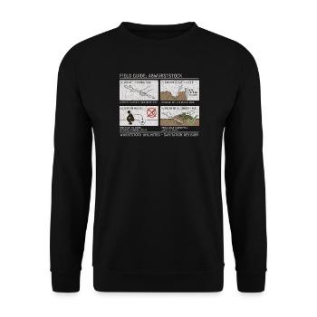 Guide de terrain : Sanitation des déchets en milieu sauvage - Sweat-shirt Unisexe - noir - Devant - Alina (178cm) & Michal (187cm)