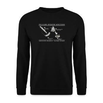 Wurststock Feldführer Grillkunst - Unisex Pullover - Schwarz - Vorne - Alina (178cm) & Michal (187cm)