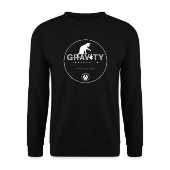 Gravität Inspektion Logo - Unisex Pullover - Schwarz - Vorne - Alina (178cm) & Michal (187cm)