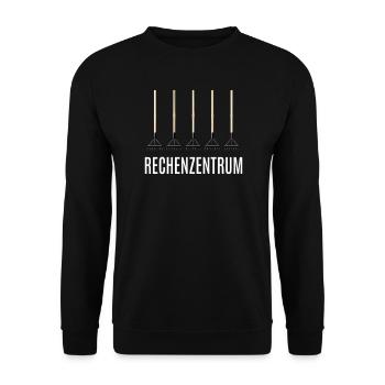 Leiter vom Rechenzentrum Gartenoutfit Gartenarbeit - Unisex Pullover - Schwarz - Vorne - Alina (178cm) & Michal (187cm)