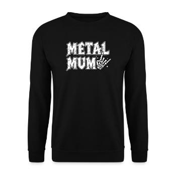 Metal Mom Gift Mom Heavy Metal Rock - Unisex Pullover - Schwarz - Vorne - Alina (178cm) & Michal (187cm)