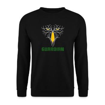 GUARDIAN - Taktisches Raubvogel-Design - Unisex Pullover - Schwarz - Vorne - Alina (178cm) & Michal (187cm)