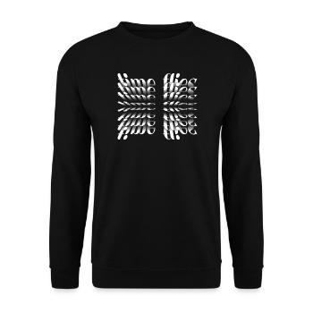Motivation Shirt – Time Flies - Unisex Sweatshirt - black - Front - Alina (178cm) & Michal (187cm)