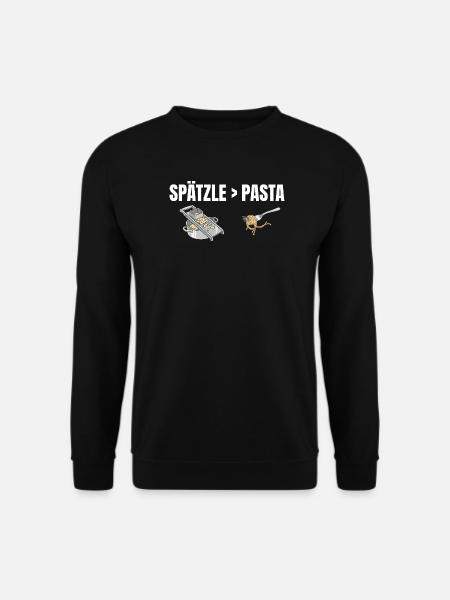 Spätzle sind besser als Pasta Schwäbisch - Unisex Pullover - Schwarz