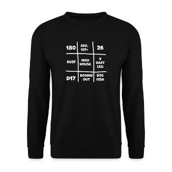 Dart-BingDartGo - Unisex Sweatshirt - black - Front - Alina (178cm) & Michal (187cm)