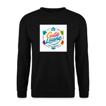 Good Mood Circle Colored Positive - Unisex Sweatshirt - black - Front - Alina (178cm) & Michal (187cm)