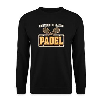 Padel Tennis Retro - Unisex Pullover - Schwarz - Vorne - Alina (178cm) & Michal (187cm)