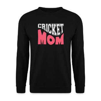 Cricket-Mama Stolz Sport-Mama-Geschenk - Unisex Pullover - Schwarz - Vorne - Alina (178cm) & Michal (187cm)