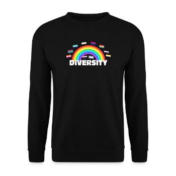 Diversity Rainbow - Diversity Design - Unisex Sweatshirt - black - Front - Alina (178cm) & Michal (187cm)