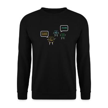 Professeur de chimie Chimie chimiste - Sweat-shirt Unisexe - noir - Devant - Alina (178cm) & Michal (187cm)
