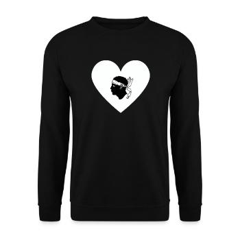 Korsika-Liebe - Unisex Pullover - Schwarz - Vorne - Alina (178cm) & Michal (187cm)