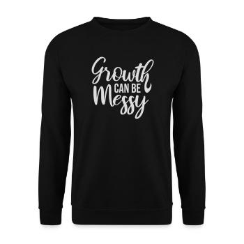 Growth Can Be Messy Personal Growth Quote Logo - Unisex Sweatshirt - black - Front - Alina (178cm) & Michal (187cm)
