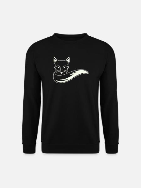 Fox silhouette with tail - Unisex Sweatshirt - black