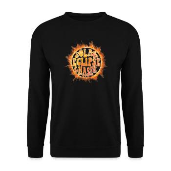 Solar eclipse chaser - Unisex Sweatshirt - black - Front - Alina (178cm) & Michal (187cm)