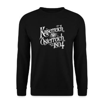 Kaiserreich Österreich, weiss - Unisex Pullover - Schwarz - Vorne - Alina (178cm) & Michal (187cm)