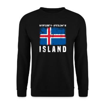 Iceland Trip - Unisex Sweatshirt - black - Front - Alina (178cm) & Michal (187cm)