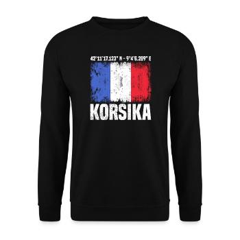 Tournée en Corse - Sweat-shirt Unisexe - noir - Devant - Alina (178cm) & Michal (187cm)