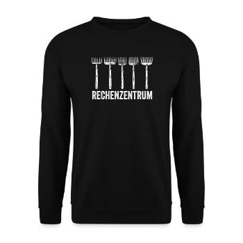 Rechenzentrum Gärtner Nerd Computer Spruch Garten - Unisex Pullover - Schwarz - Vorne - Alina (178cm) & Michal (187cm)