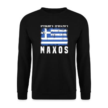 Coordonnées de Naxos - Sweat-shirt Unisexe - noir - Devant - Alina (178cm) & Michal (187cm)