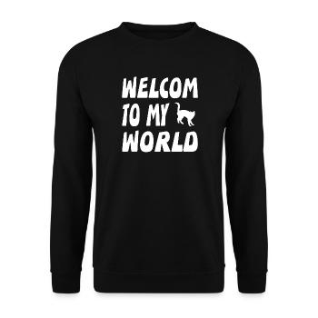 feline - Unisex Sweatshirt - black - Front - Alina (178cm) & Michal (187cm)
