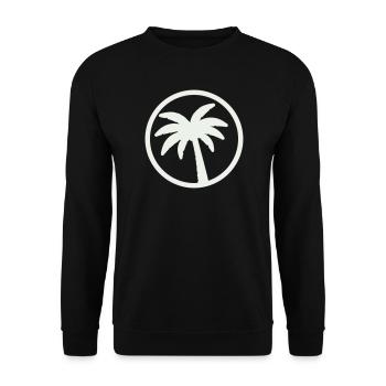 Palm Trees Silhouette Tropics Emblem - Unisex Sweatshirt - black - Front - Alina (178cm) & Michal (187cm)