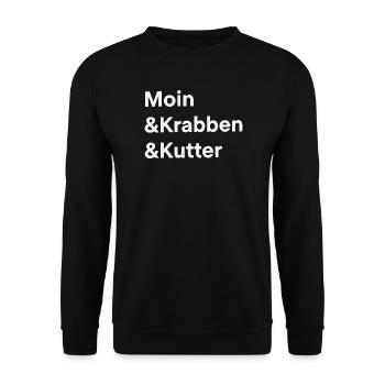 Hello Crab Cutter North Sea Coast Hamburg - Unisex Pullover - Schwarz - Vorne - Alina (178cm) & Michal (187cm)