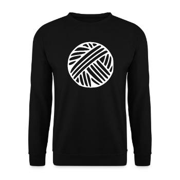 Cadeau en laine de pelote de laine - Sweat-shirt Unisexe - noir - Devant - Alina (178cm) & Michal (187cm)