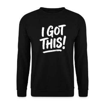 Ich habe diesen kühnen Pinsel bekommen - Unisex Pullover - Schwarz - Vorne - Alina (178cm) & Michal (187cm)